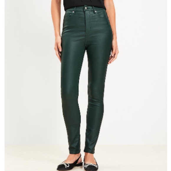 LOFT Coated Hugh Rise Skinny Jeans - Picture 1 of 3